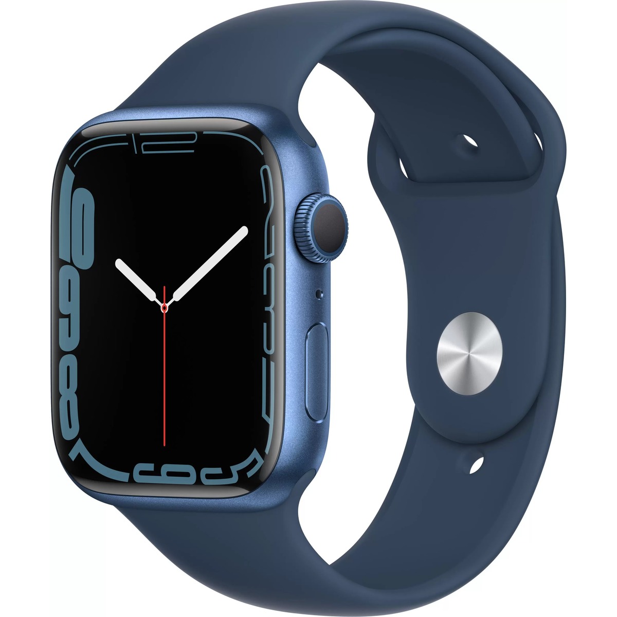 Умные часы Apple Watch Series 7 45mm Aluminum Case with Sport Band MKN83RU / A (Цвет: Abyss Blue)