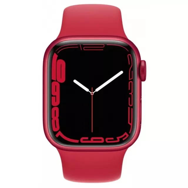 Умные часы Apple Watch Series 7 45mm Aluminum Case with Sport Band MKN93RU/A (Цвет: Red)