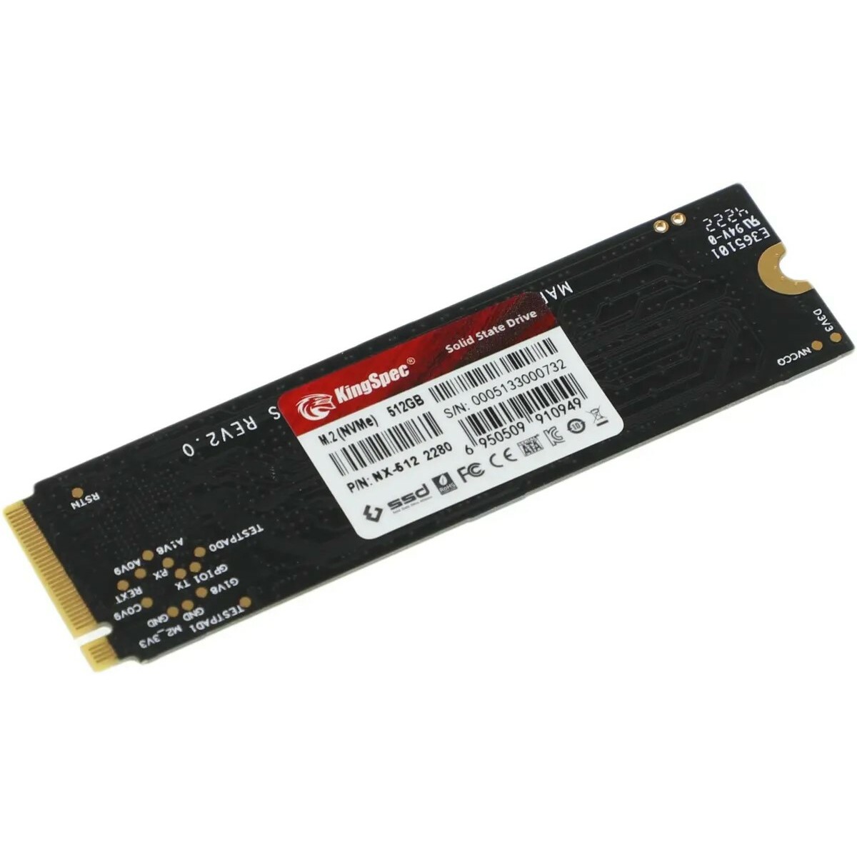 Накопитель SSD Kingspec PCI-E 3.0 x4 512Gb NX-512 2280