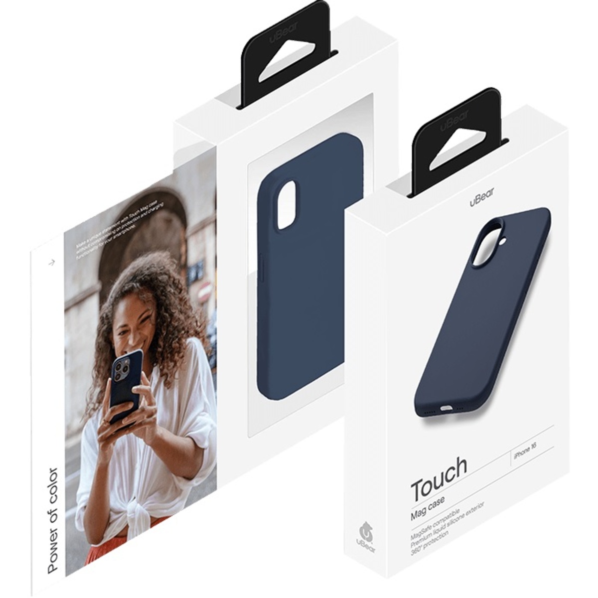 Чехол-накладка uBear Touch Mag Case для смартфона Apple iPhone 16 (Цвет: Dark Blue)