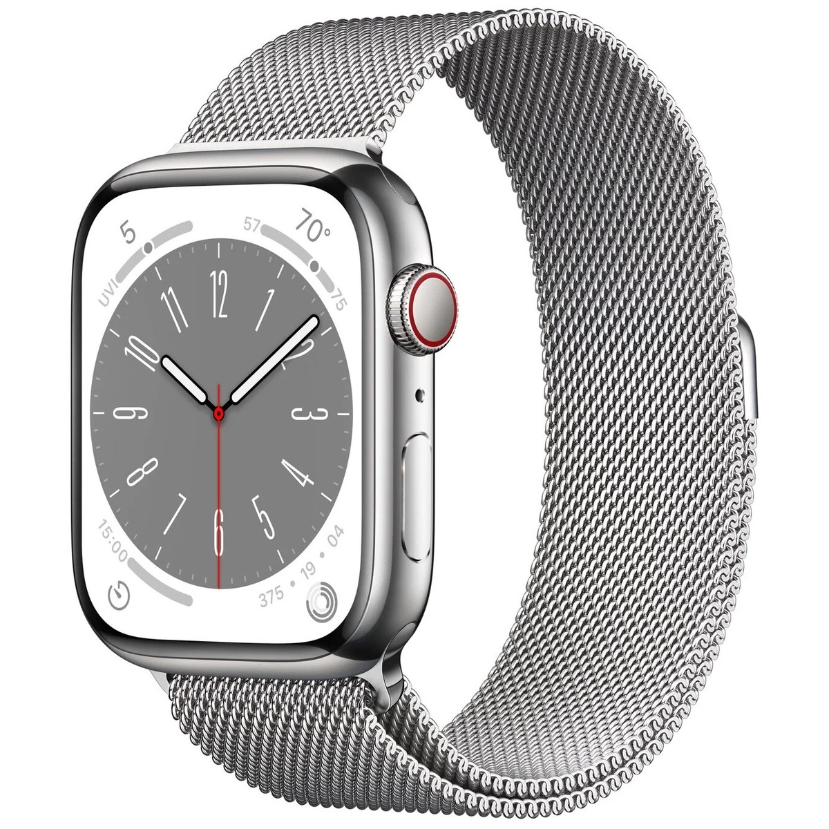 Умные часы Apple Watch Series 8 41mm Stainless Steel Case with Milanese Loop (Цвет: Silver)