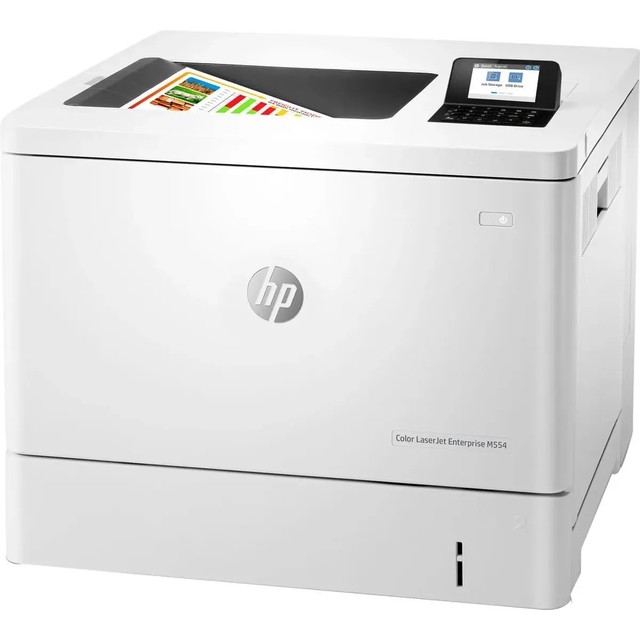 Принтер лазерный HP Color LaserJet Enterprise M554dn (7ZU81A) (Цвет: White)