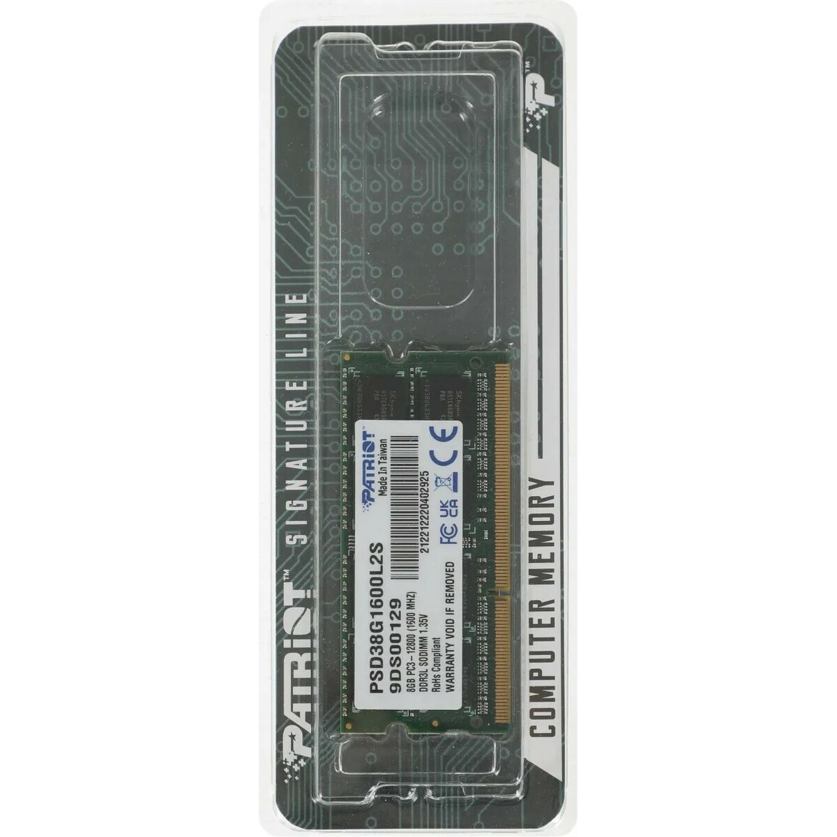 Память DDR3 8Gb 1600Mhz Patriot PSD38G1600L2S 