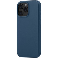 Чехол-накладка uBear Capital Leather Mag Case для смартфона Apple iPhone 16 Pro Max (Цвет: Dark Blue)