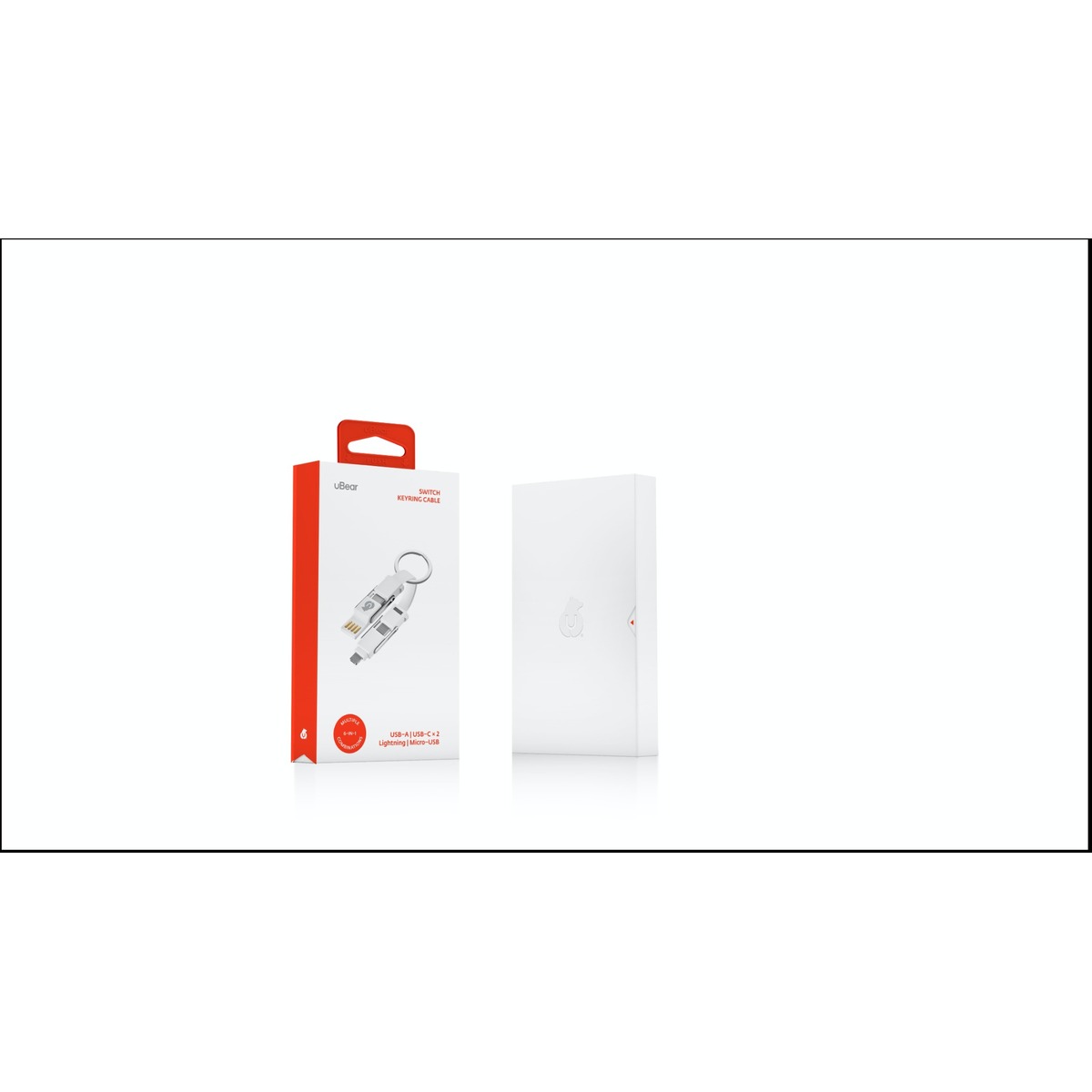 Кабель uBear Life Switch Key Ring Cable 6in1, белый