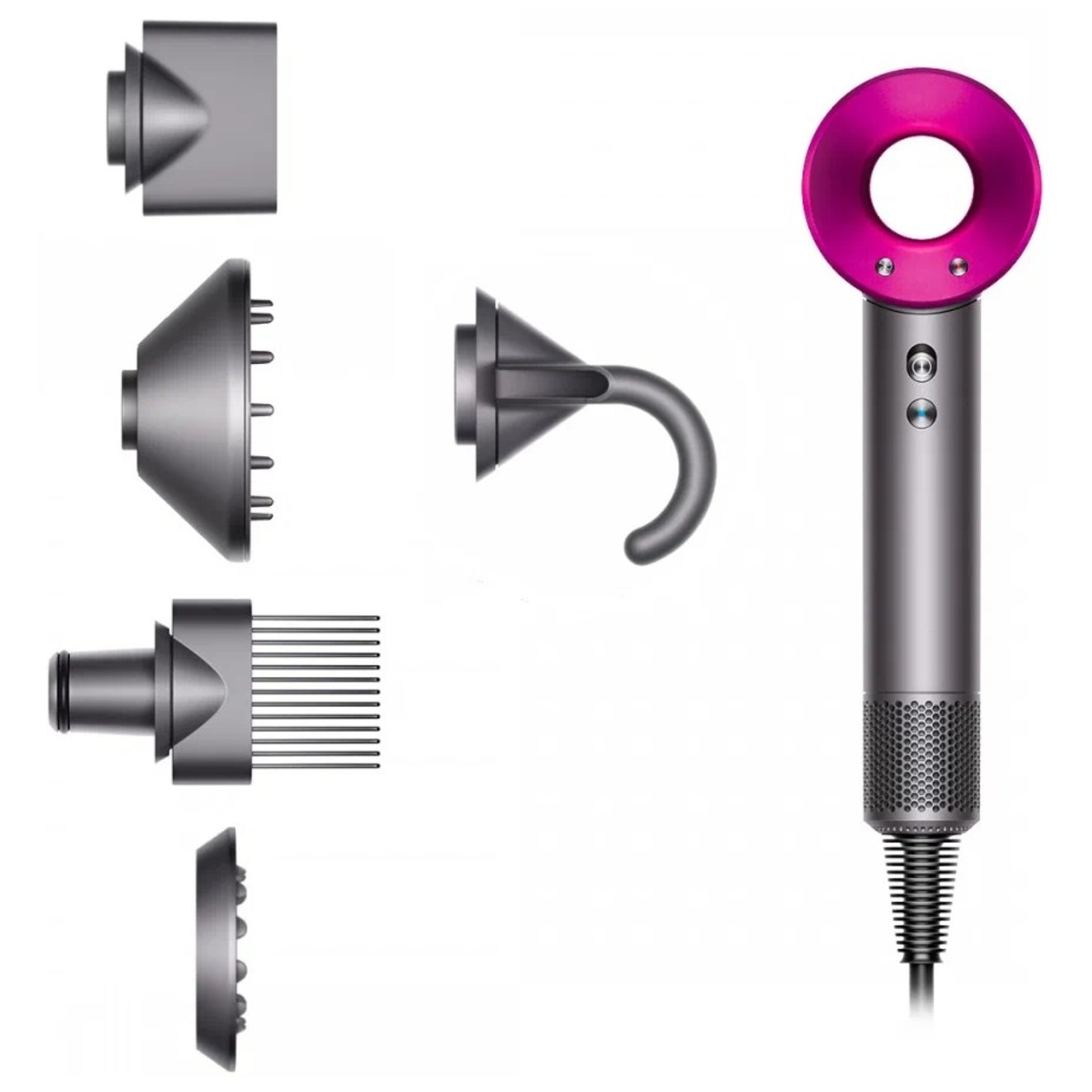 Фен Dyson Supersonic HD07 (Цвет: Nickel / Fuchsia)