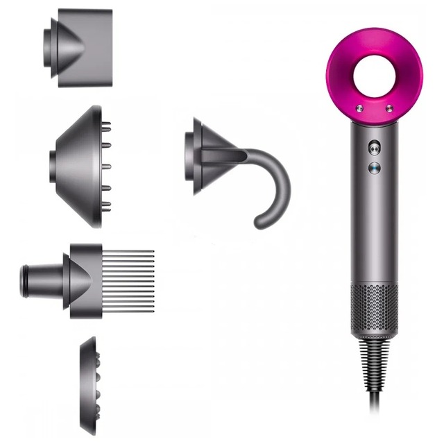 Фен Dyson Supersonic HD07 (Цвет: Nickel/Fuchsia)