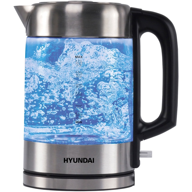 Чайник Hyundai HYK-G6405 (Цвет: Black/Silver)