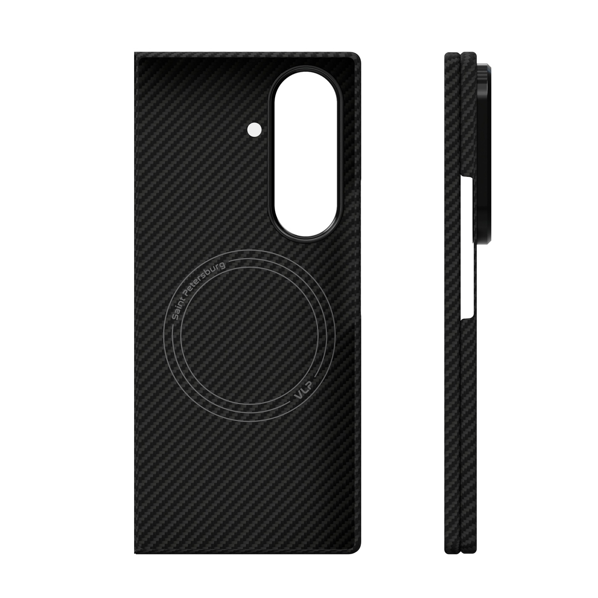 Чехол-накладка VLP Kevlar Сase MagSafe для Samsung Galaxy Z Fold 8 Ultra, чёрный