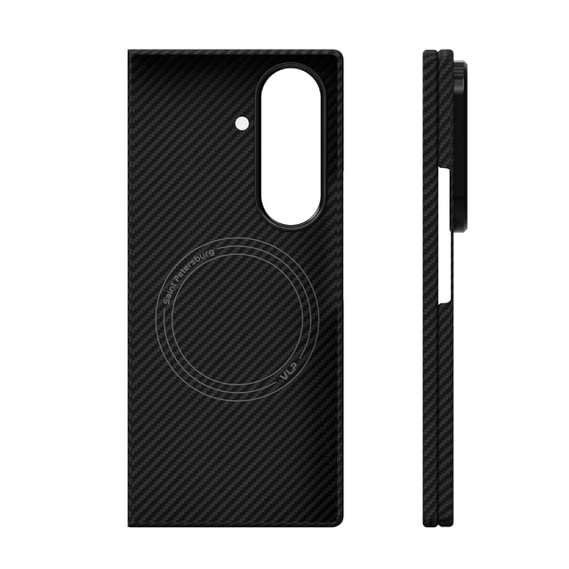 Чехол-накладка VLP Kevlar Сase MagSafe для Samsung Galaxy Z Fold 8 Ultra, чёрный