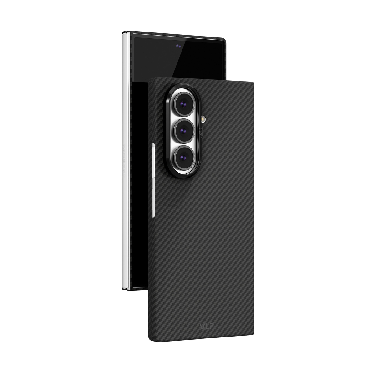 Чехол-накладка VLP Kevlar Сase MagSafe для Samsung Galaxy Z Fold 8 Ultra, чёрный