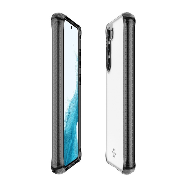Чехол-накладка iTskins Hybrid Clear для смартфона Samsung Galaxy S23+ (Цвет: Black/Clear)