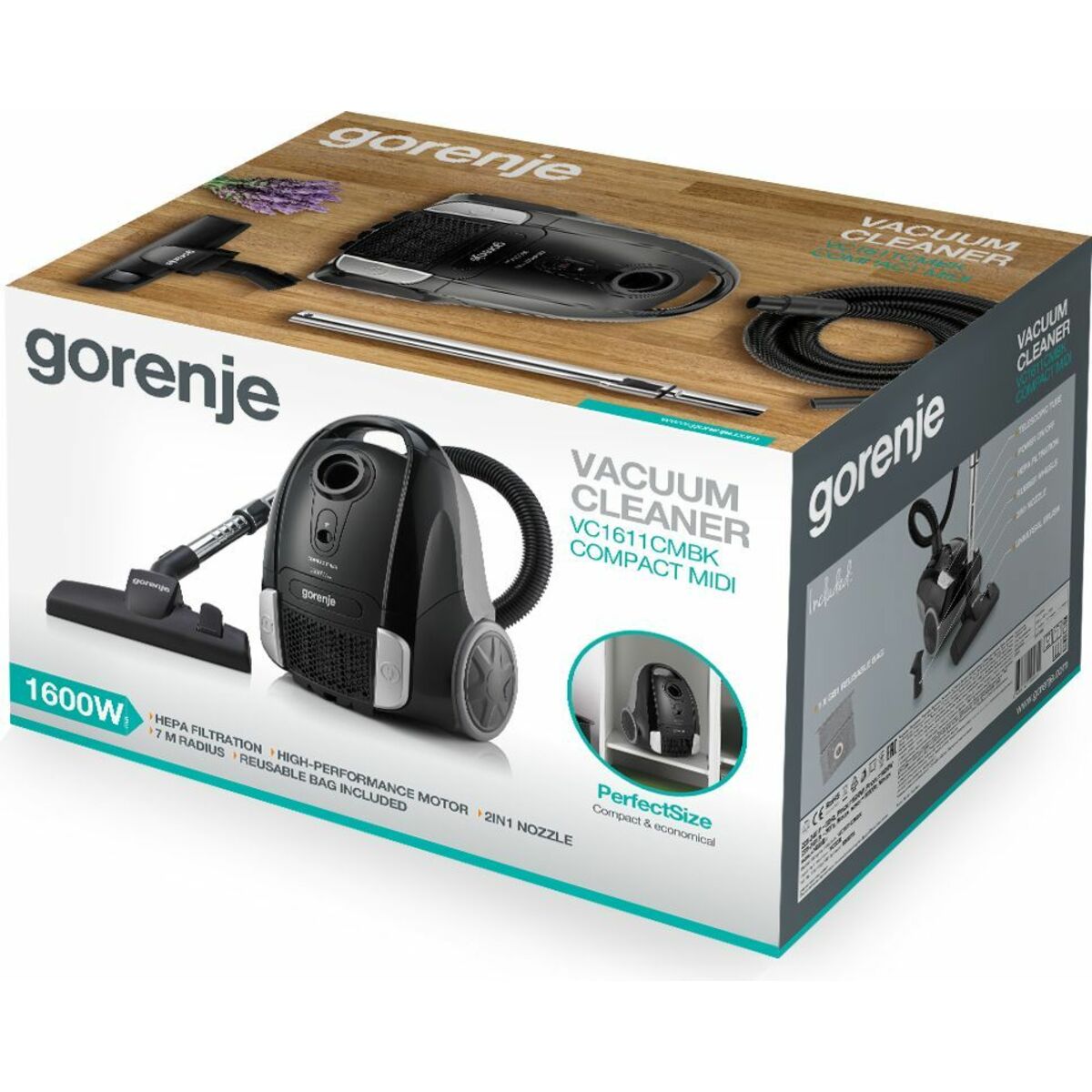 Пылесос Gorenje VC1611CMBK (Цвет: Black)