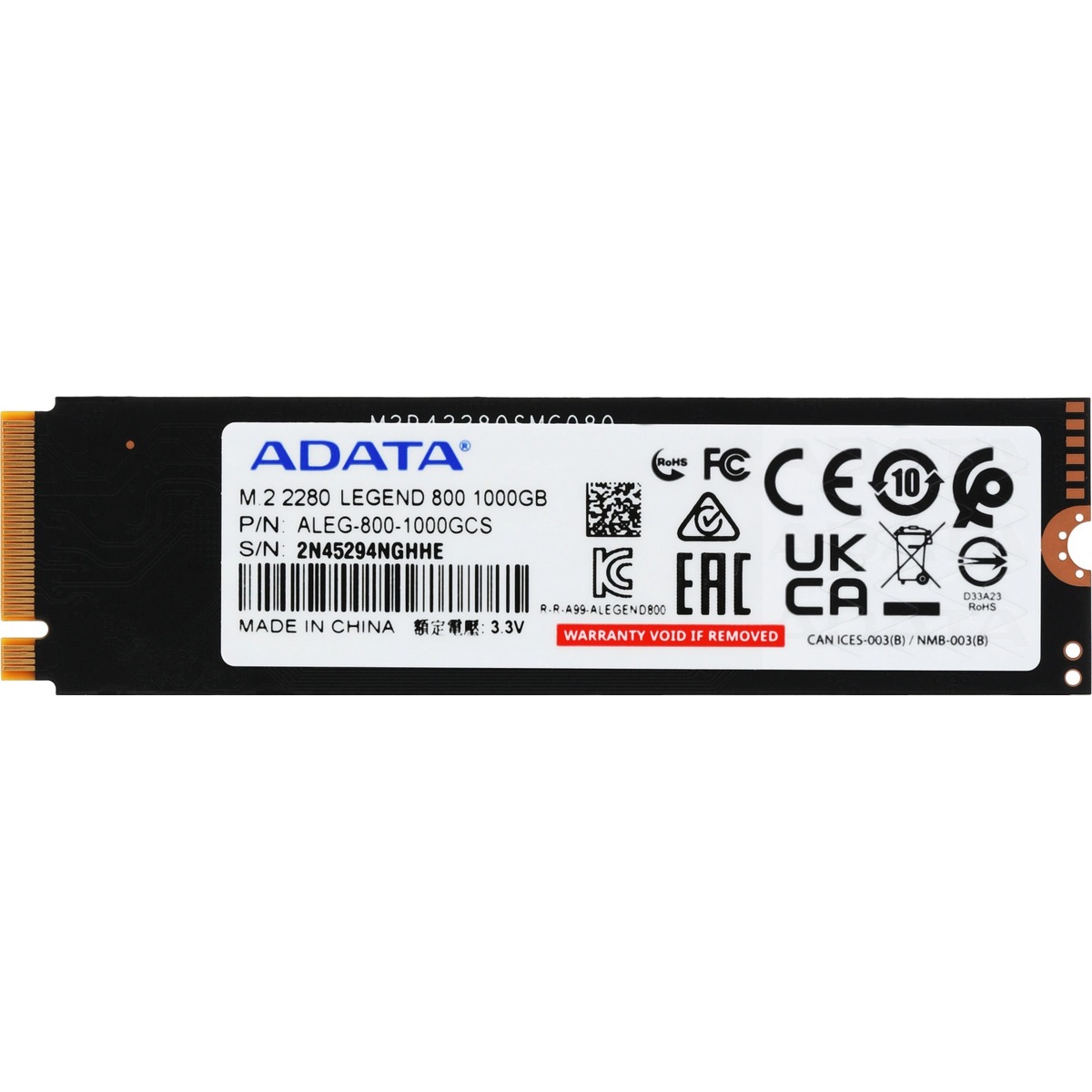 Накопитель SSD A-Data PCI-E 4.0 x4 1Tb ALEG-800-1000GCS