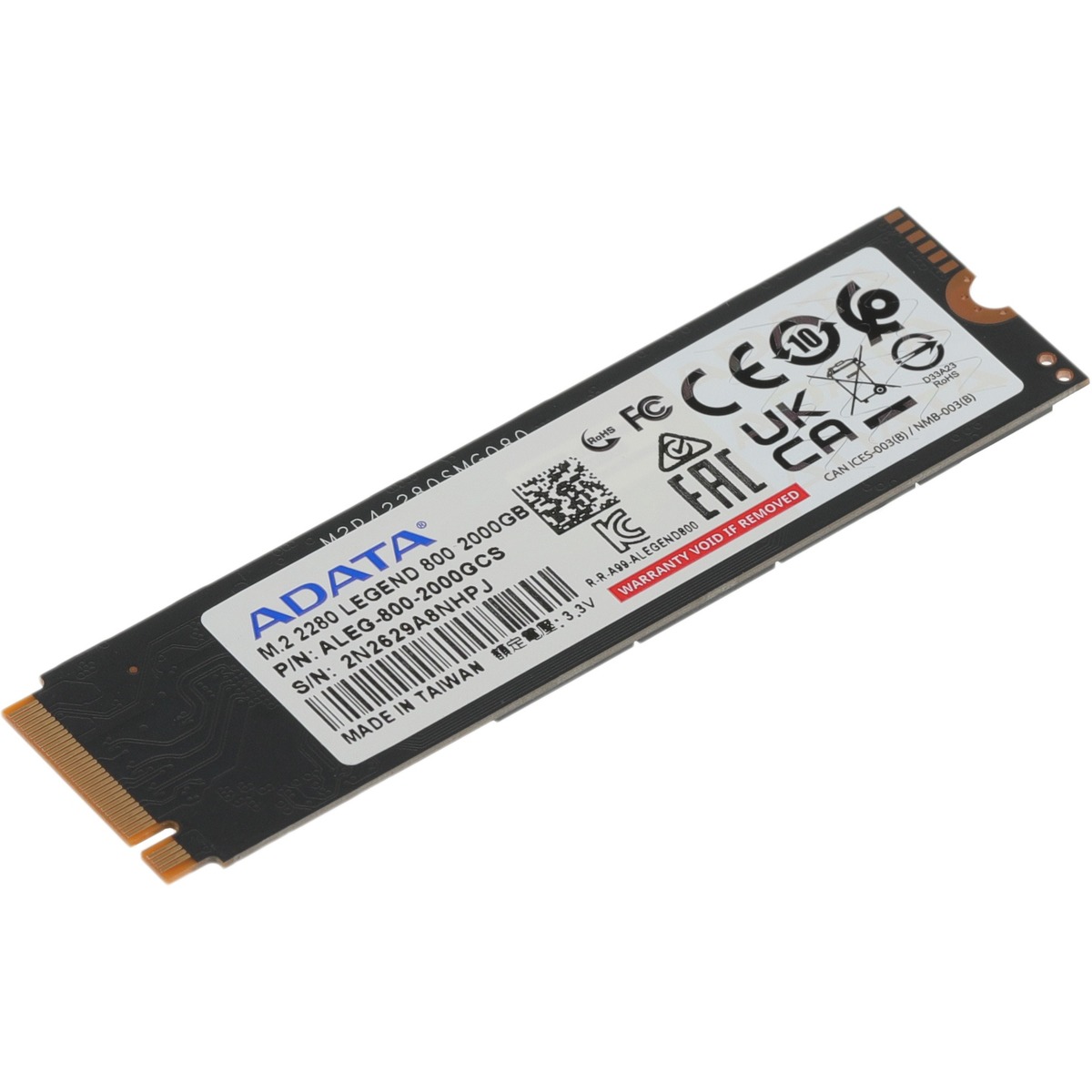 Накопитель SSD A-Data PCI-E 4.0 x4 2Tb ALEG-800-2000GCS