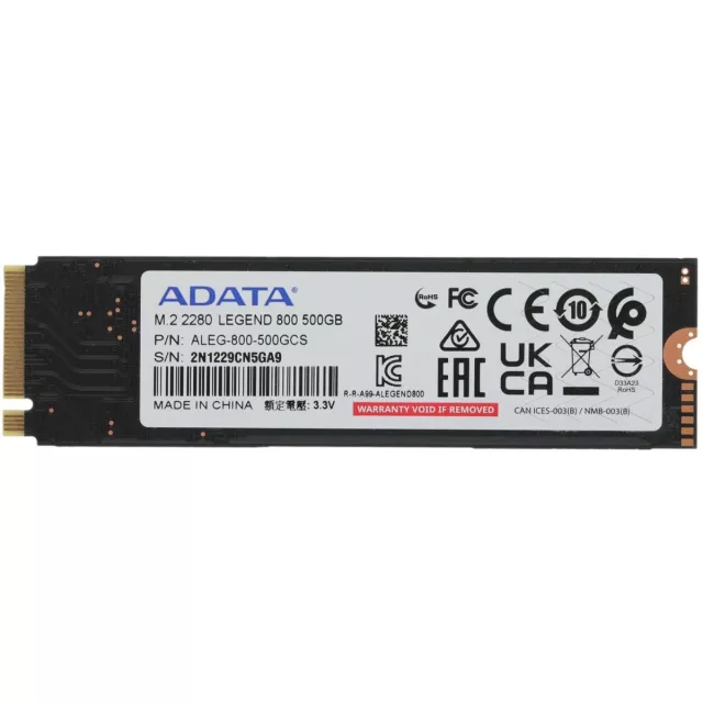 Накопитель SSD A-Data PCI-E 4.0 x4 500Gb ALEG-800-500GCS