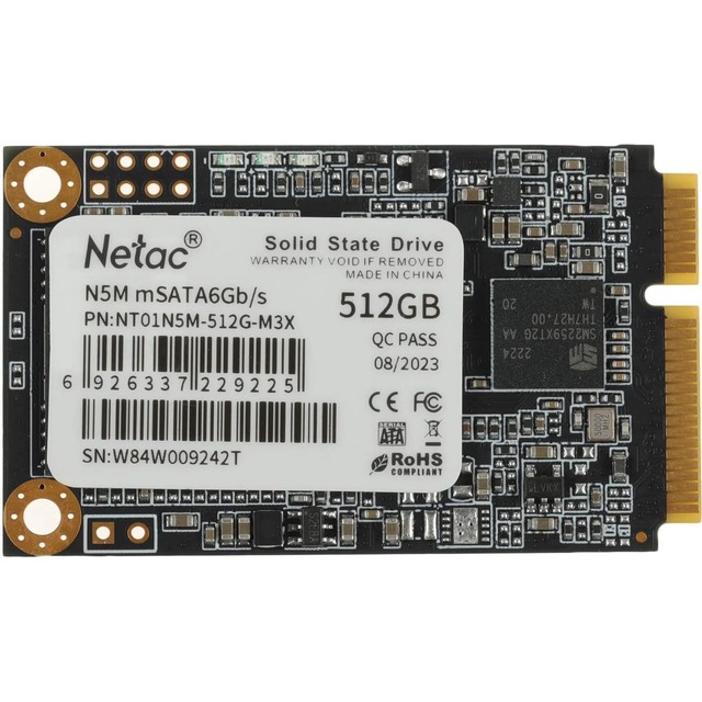 Накопитель SSD Netac mSATA 512Gb NT01N5M-512G-M3X