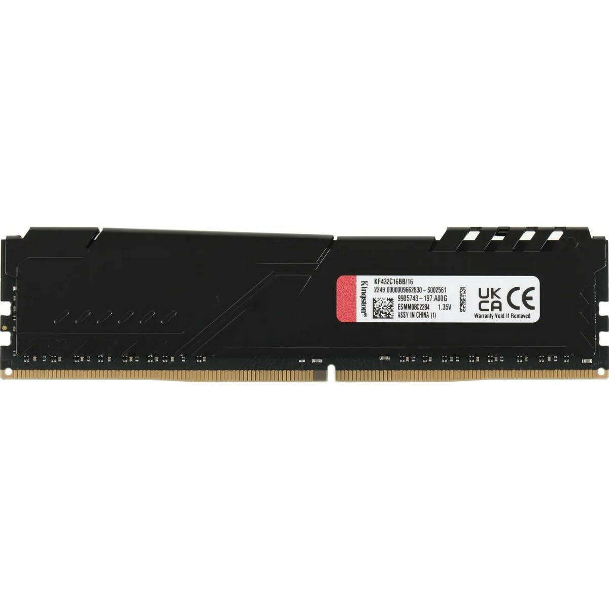 Память DDR4 16Gb 3200MHz Kingston KF432C16BB/16 Fury Beast Black RTL PC4-25600 CL16 DIMM 288-pin 1.35В single rank