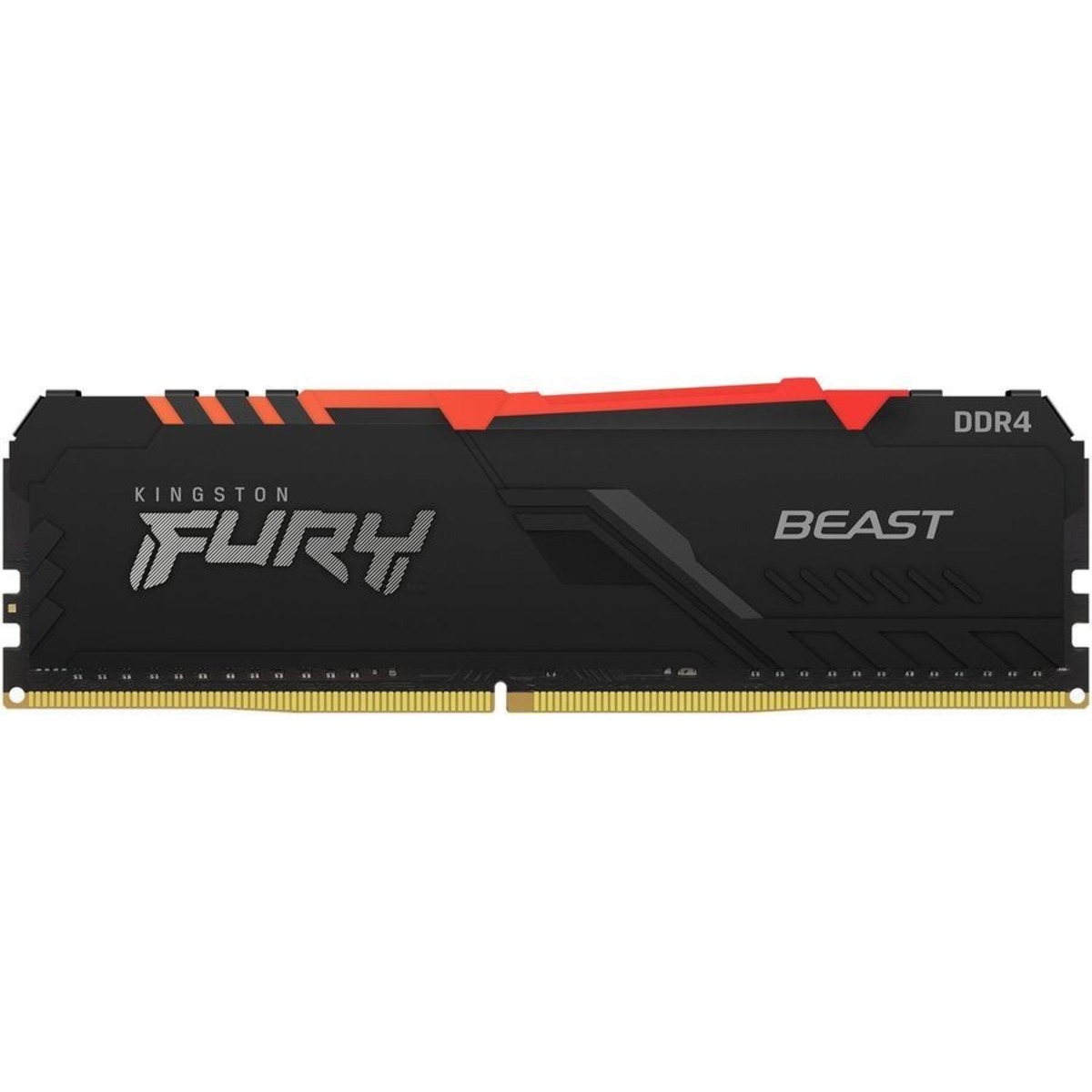 Память DDR4 16Gb 3200MHz Kingston KF432C16BBA / 16 Fury Beast Black RGB RTL PC4-25600 CL16 DIMM 288-pin 1.35В single rank