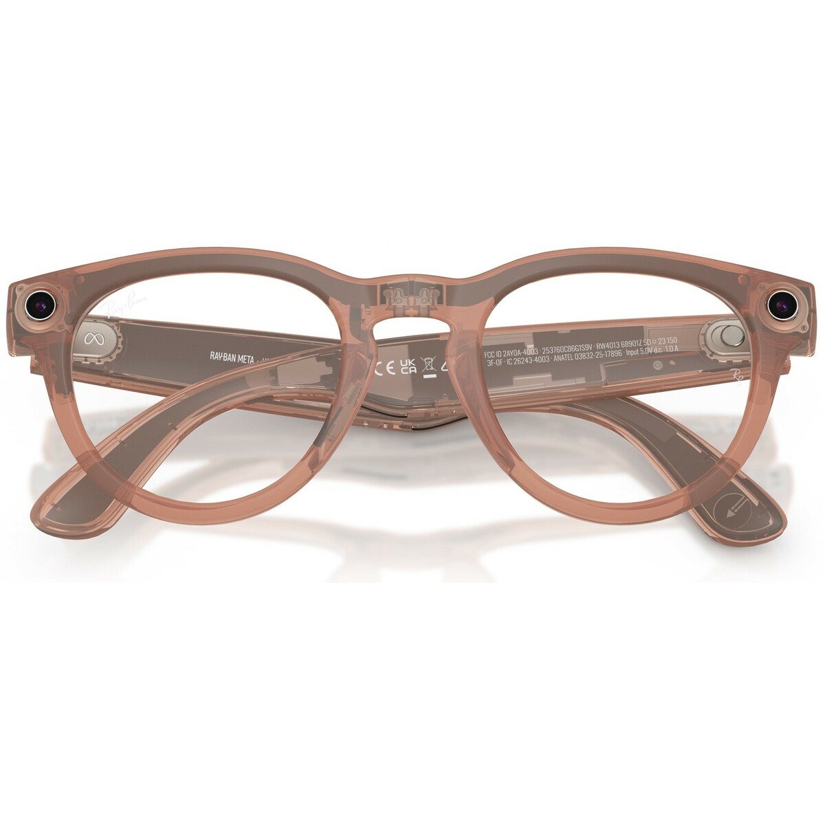 Умные очки Ray-Ban Meta Headliner RW4013 (Gen2) (Цвет: Matte Peach / Transition Grey)