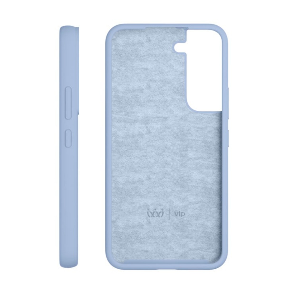 Чехол-накладка VLP Liquid Silicone Сase Antistatic для смартфона Samsung Galaxy S22 (Цвет: Blue Gray)