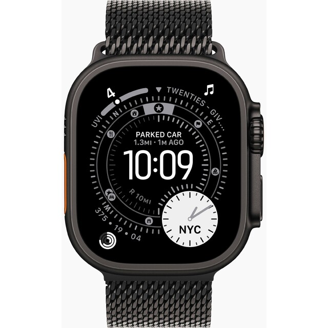 Умные часы Apple Watch Ultra 3 49mm Titanium Case with Milanese Loop L, черный