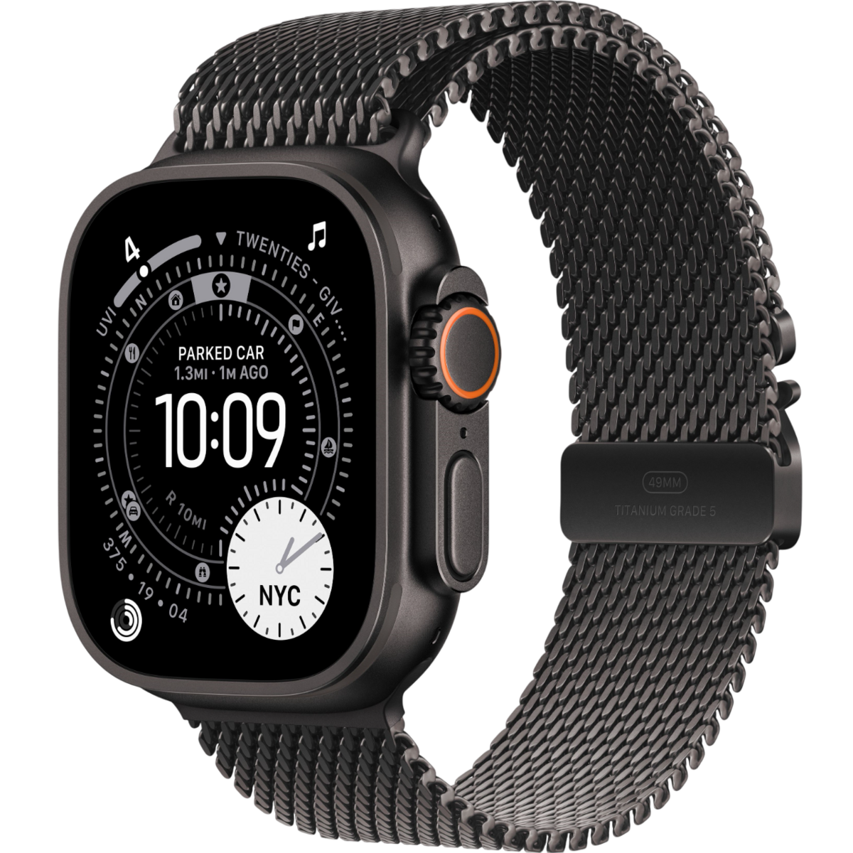 Умные часы Apple Watch Ultra 3 49mm Titanium Case with Milanese Loop L, черный