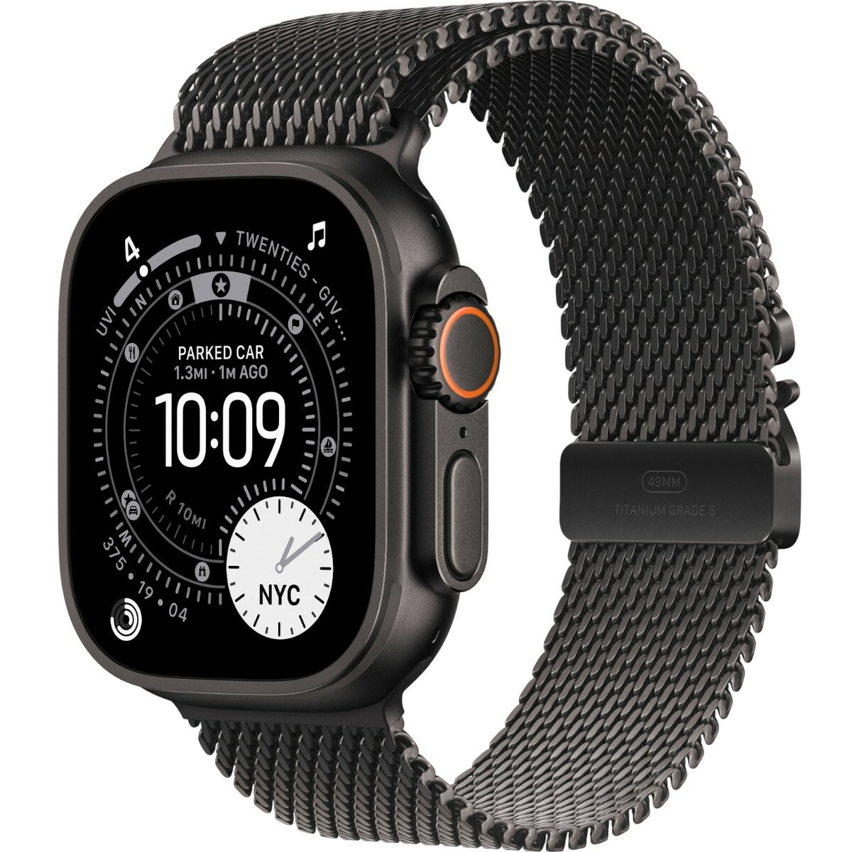 Умные часы Apple Watch Ultra 3 49mm Titanium Case with Milanese Loop L, черный