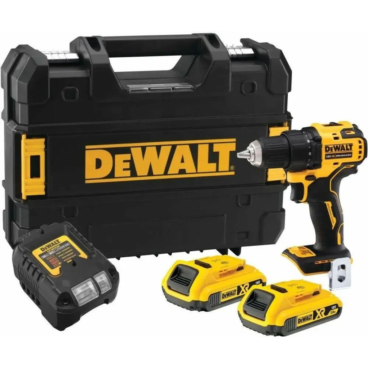 Дрель-шуруповерт DeWalt DCD708D2T-QW (Цвет: Yellow/Black)