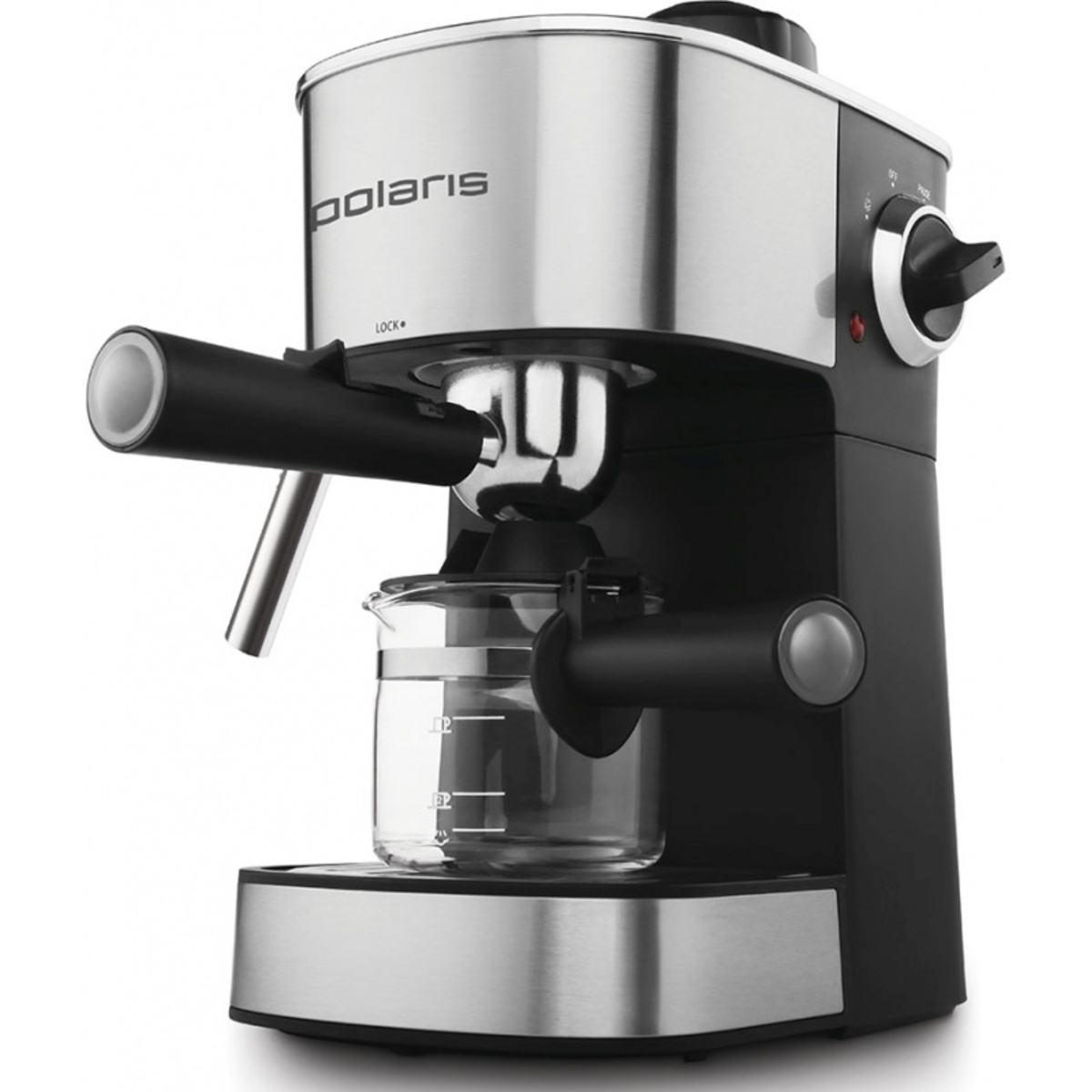 Кофеварка эспрессо Polaris PCM 4008AL (Цвет: Inox / Black)