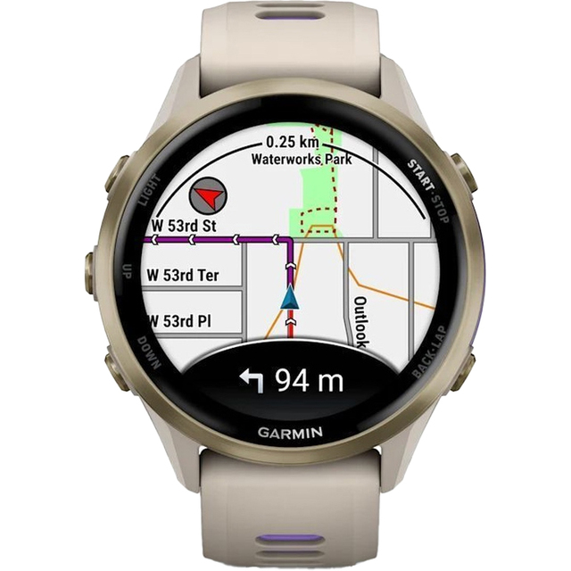 Умные часы Garmin Forerunner 970 47mm (Цвет: Soft Gold Titanium French Gray / Translucent Indigo) Умные часы Garmin Forerunner 970 47mm (Цвет: Soft Gold Titanium French Gray / Translucent Indigo)
