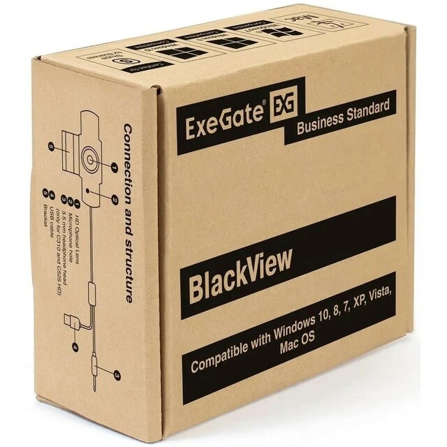 Веб-камера Exegate BlackView C615 FullHD, черный