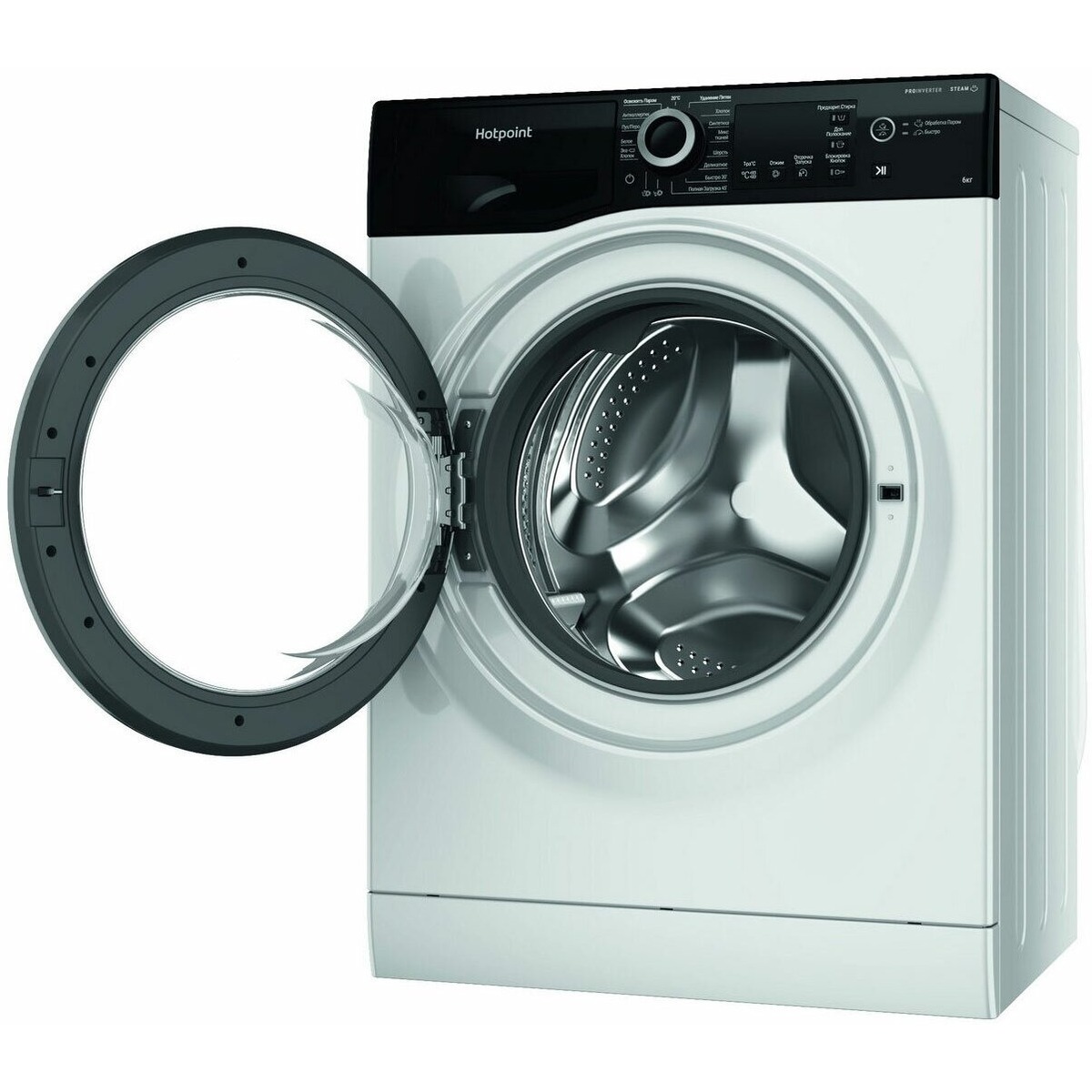 Стиральная машина Hotpoint NSB 6039 ZS VE RU (Цвет: White/Black)