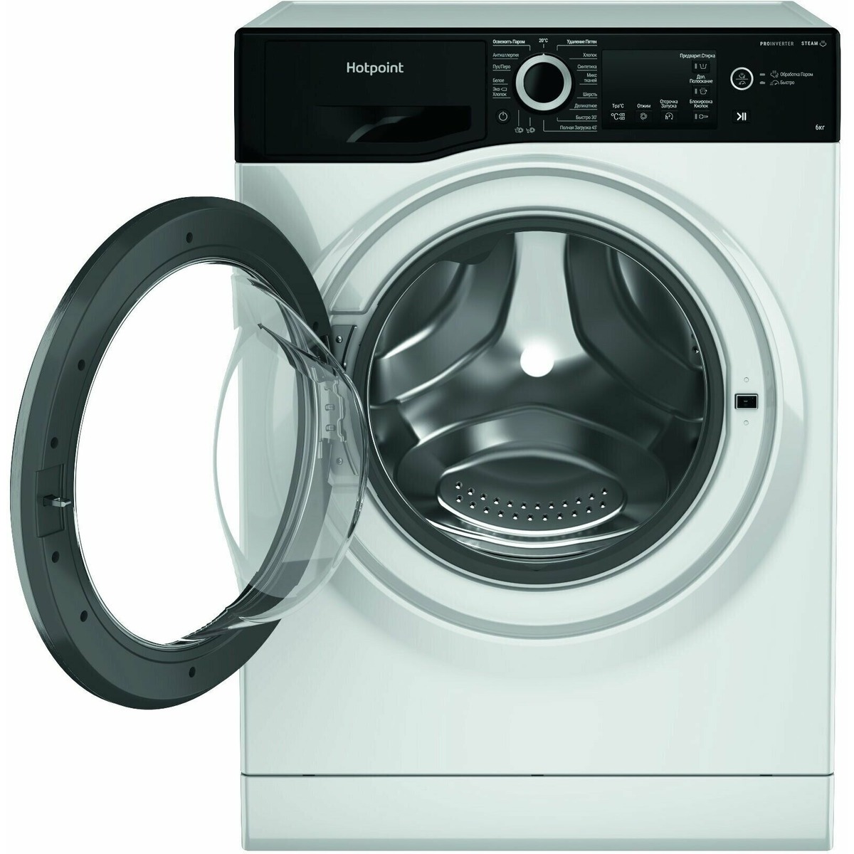 Стиральная машина Hotpoint NSB 6039 ZS VE RU (Цвет: White/Black)