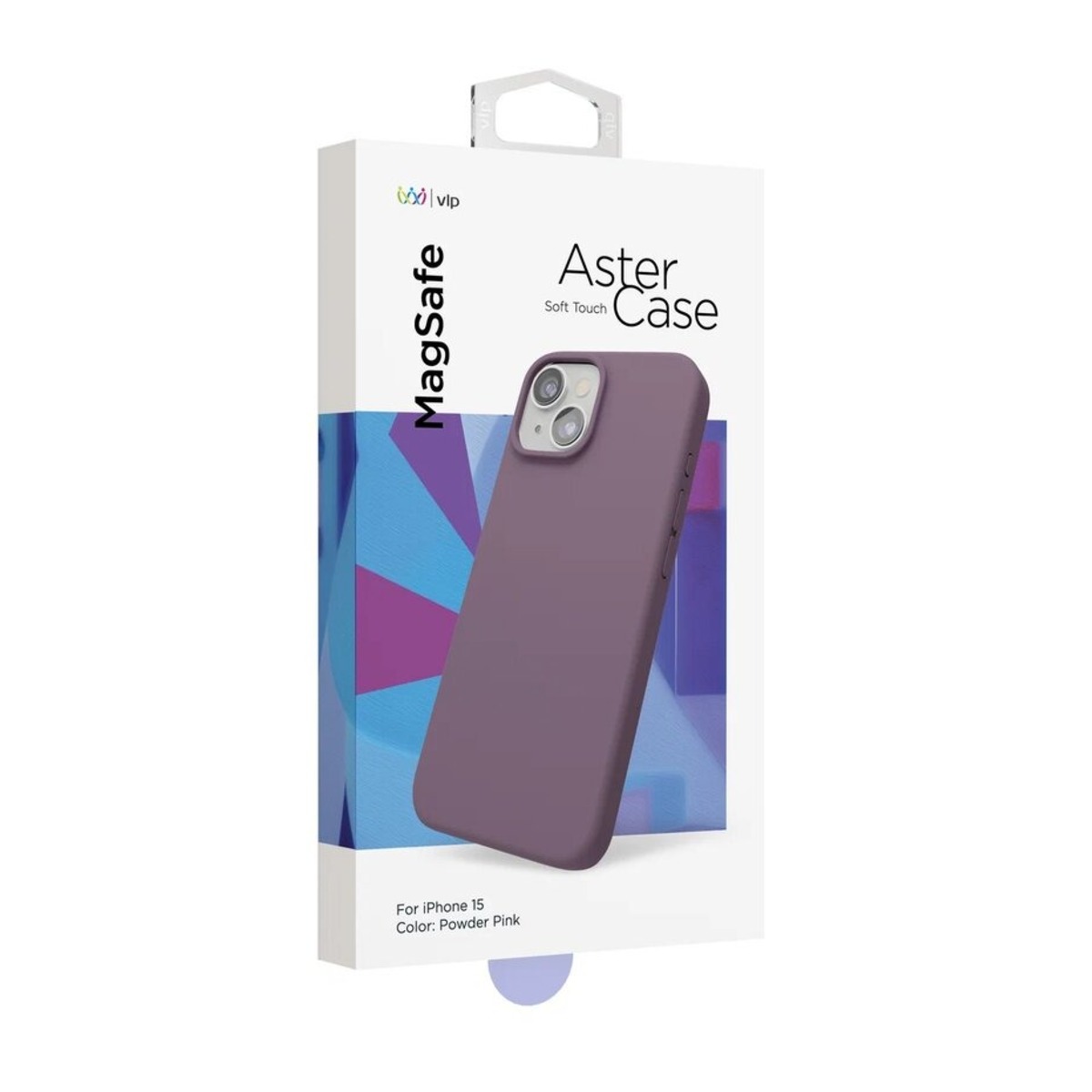 Чехол-накладка VLP Aster Case with MagSafe для смартфона Apple iPhone 15 (Цвет: Powder Pink)