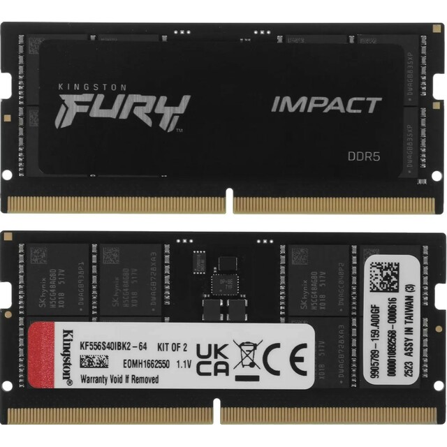 Память DDR5 2x32Gb 5600MHz Kingston KF556S40IBK2-64 Память DDR5 2x32Gb 5600MHz Kingston KF556S40IBK2-64