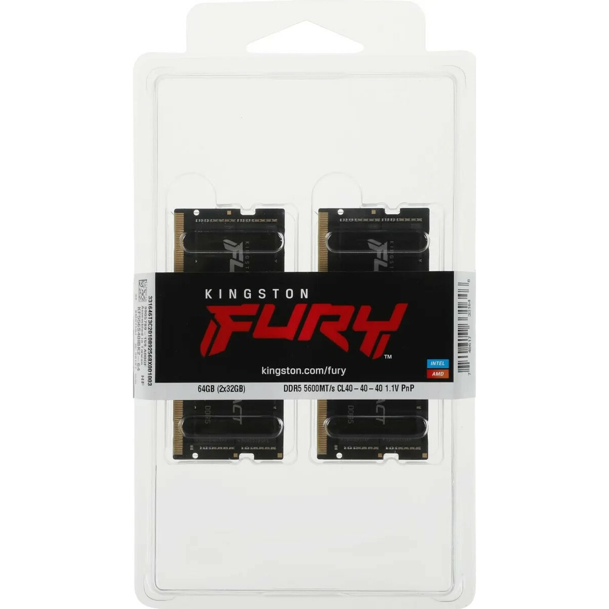 Память DDR5 2x32Gb 5600MHz Kingston KF556S40IBK2-64 