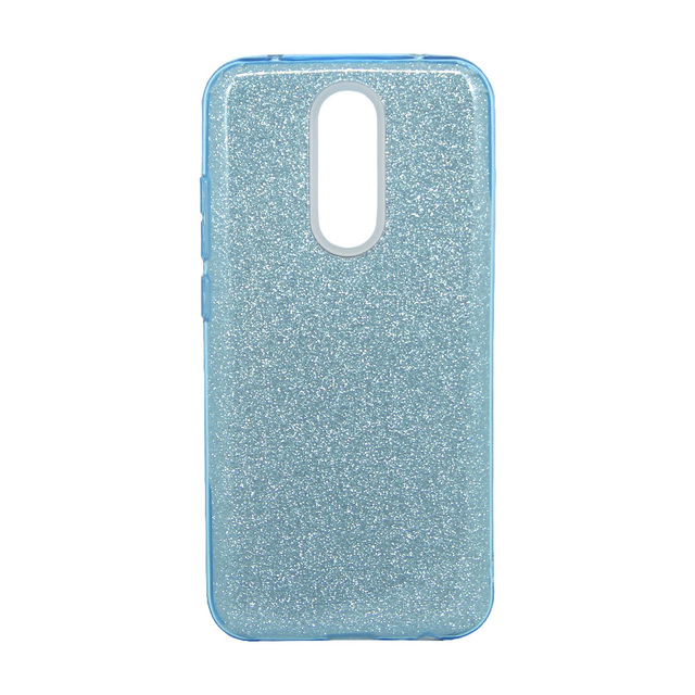 Чехол-накладка с блестками для смартфона Xiaomi Redmi 8 (Цвет: Blue)