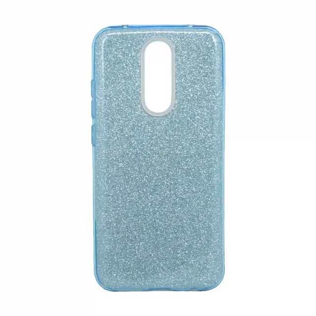 Чехол-накладка с блестками для смартфона Xiaomi Redmi 8 (Цвет: Blue)