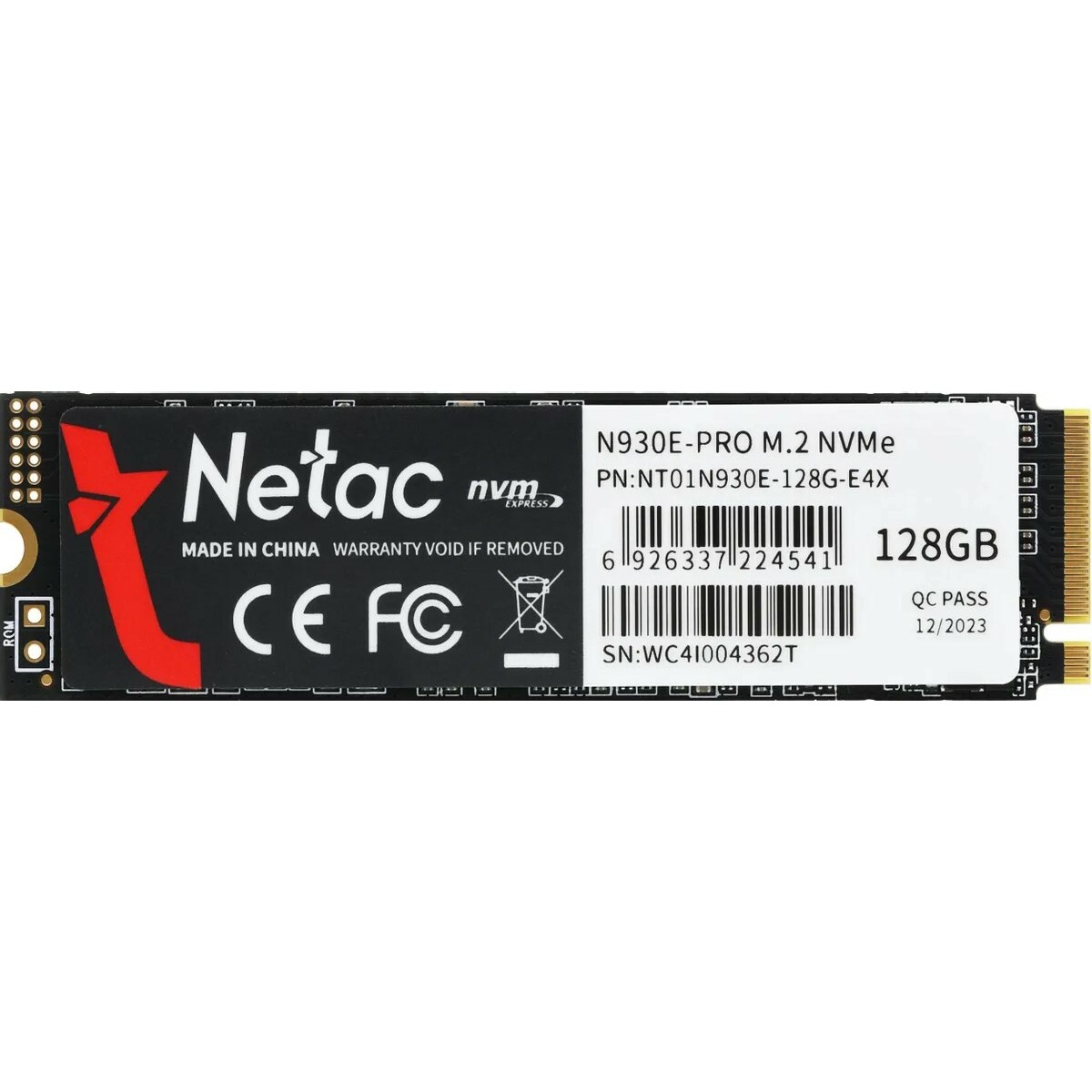 Накопитель SSD PCIe 3.0 x4 128Gb Netac NT01N930E-128G-E4X
