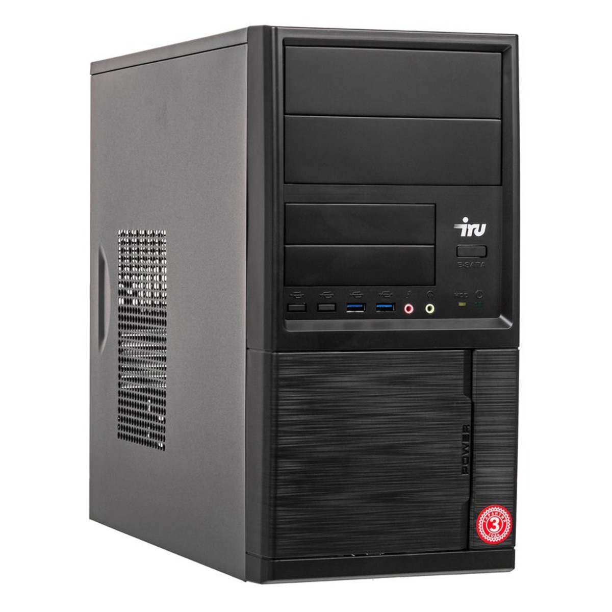 ПК IRU Corp 513 MT i3 9100F (3.6)/16Gb/SSD500Gb/RX 550 2Gb/DVDRW/Windows 10 Professional 64/GbitEth/500W/черный