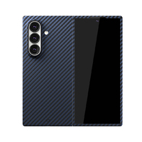 Чехол-накладка VLP Kevlar Сase MagSafe для Samsung Galaxy Z Fold 7 (Цвет: Dark Blue)