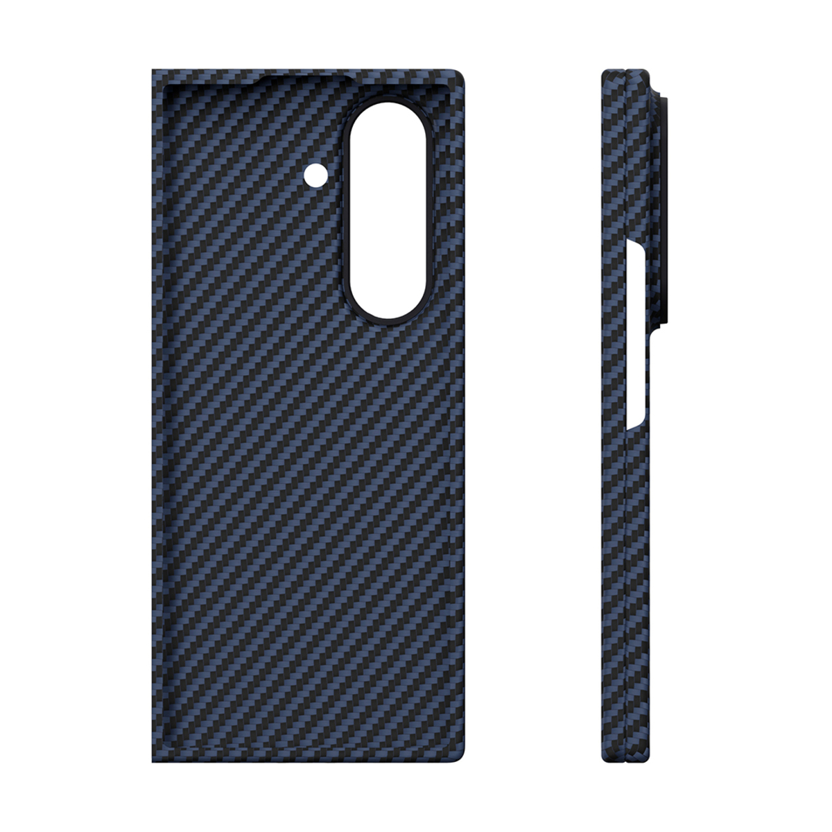 Чехол-накладка VLP Kevlar Сase MagSafe для Samsung Galaxy Z Fold 7 (Цвет: Dark Blue)