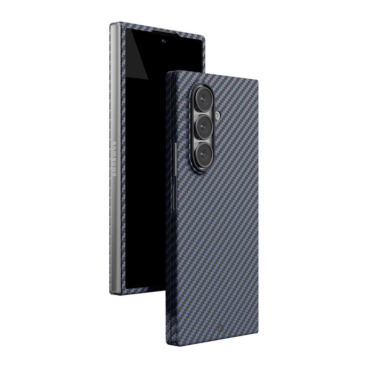 Чехол-накладка VLP Kevlar Сase MagSafe для Samsung Galaxy Z Fold 7 (Цвет: Dark Blue)