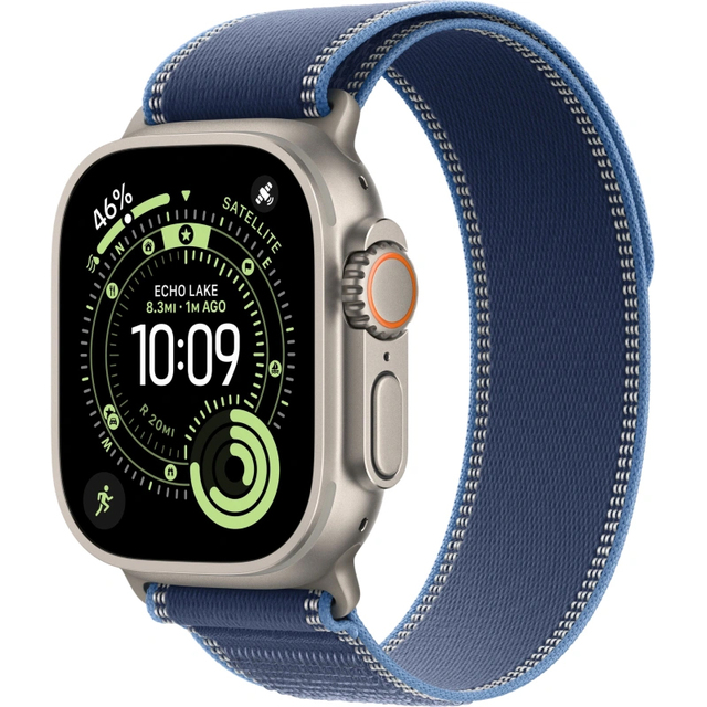 Умные часы Apple Watch Ultra 3 49mm Titanium Case with Trail Loop M / L (Цвет: Natural Blue / Bright Blue)