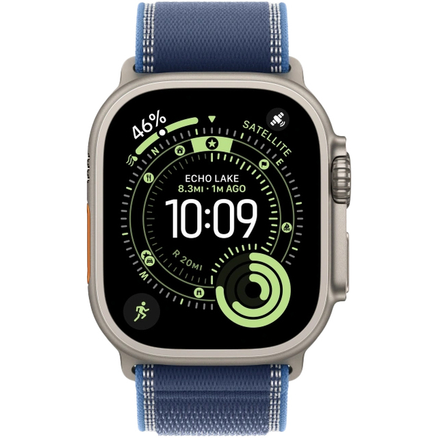Умные часы Apple Watch Ultra 3 49mm Titanium Case with Trail Loop M/L (Цвет: Natural Blue/Bright Blue)