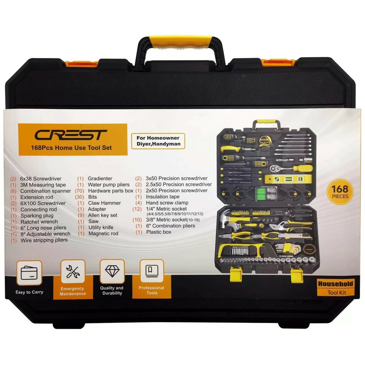 Набор инструментов Crest 105168 (168 предметов)