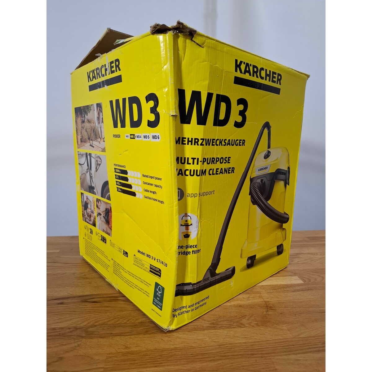 Строительный пылесос Karcher WD 3 V-17 / 4 / 20 (Цвет: Yellow)