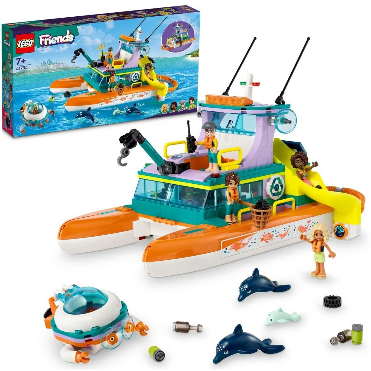 Конструктор LEGO Friends Морская спасательная шлюпка 41734