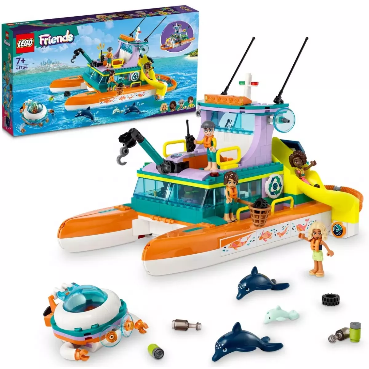 Конструктор LEGO Friends Морская спасательная шлюпка 41734